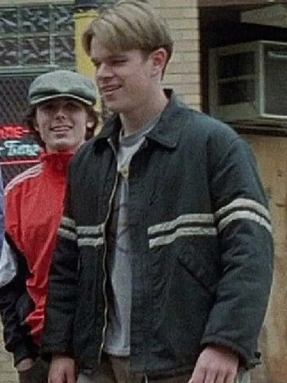 Matt Damon Good Will Hunting Black Cotton Jacket