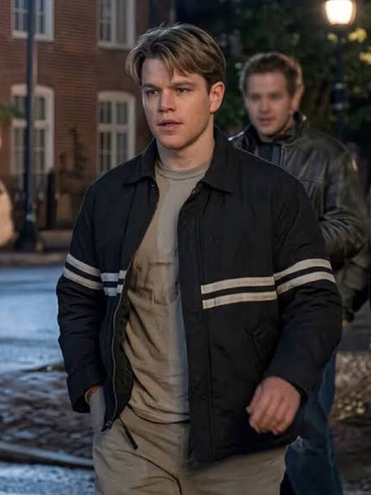 Matt Damon Good Will Hunting Black Cotton Jacket