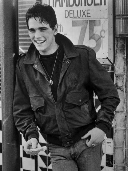 Matt Dillon The Outsiders 1983 Brown Leather Jacket