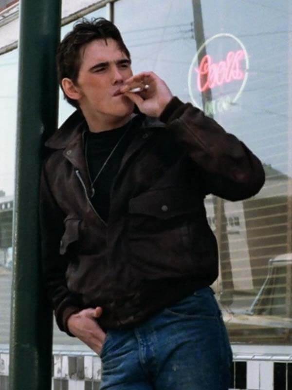 Matt Dillon The Outsiders 1983 Brown Leather Jacket