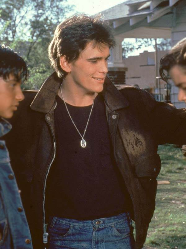 Matt Dillon The Outsiders 1983 Brown Leather Jacket