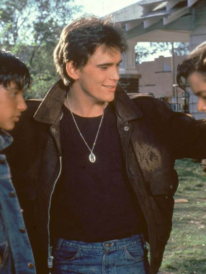 Matt Dillon The Outsiders 1983 Brown Leather Jacket