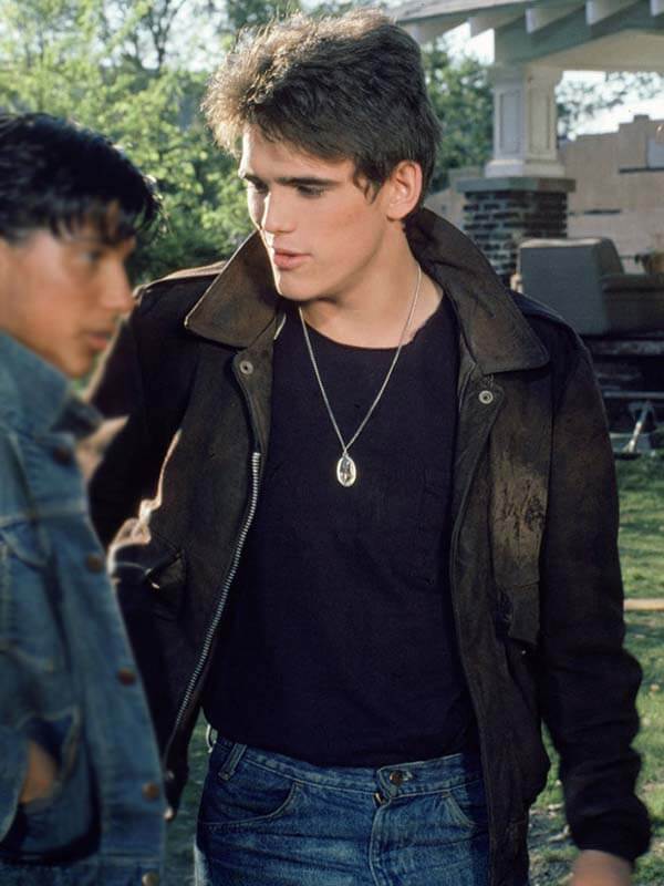 Matt Dillon The Outsiders 1983 Brown Leather Jacket