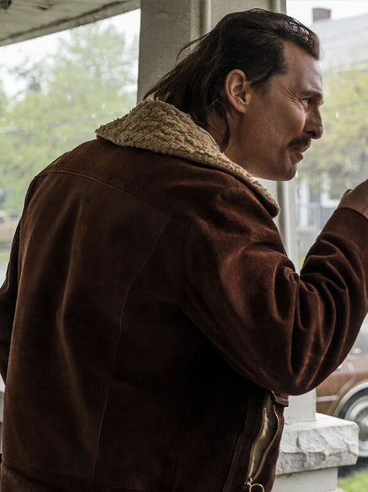 Matthew McConaughey White Boy Rick 2018 Suede Leather Jacket