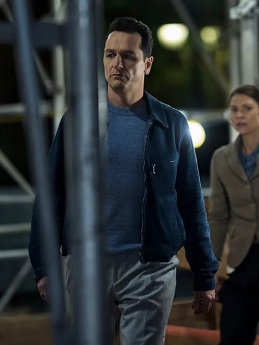 Matthew Rhys The Beast in Me S01 Suede Jacket