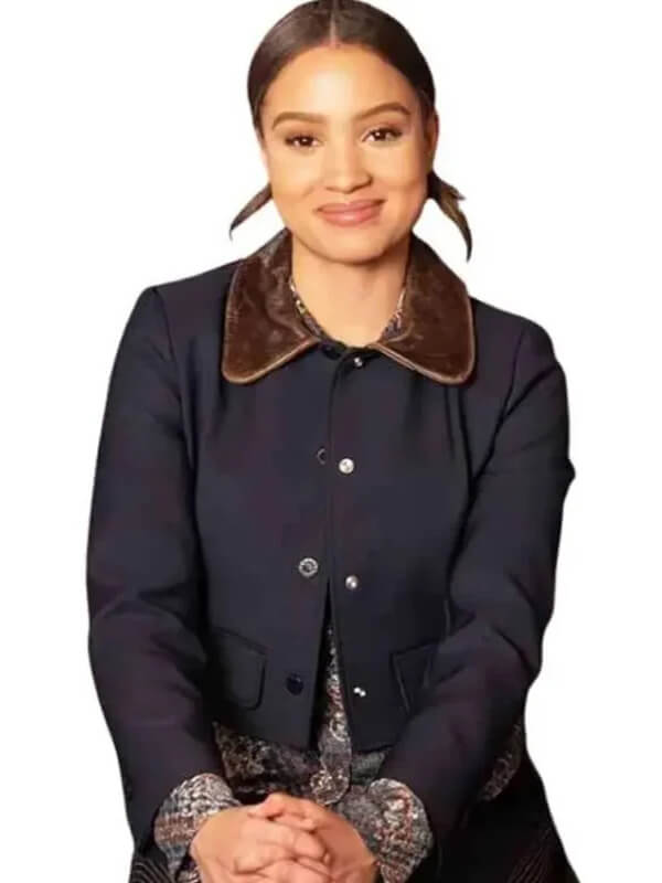 May Grant 9-1-1 S09 Corrine Massiah Blue Wool Jacket