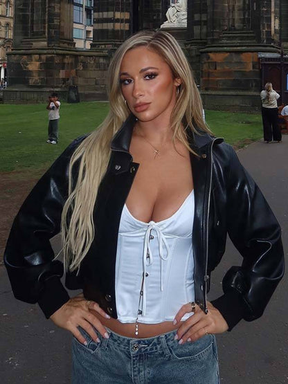 Megan Bayne London 2026 Black Leather Jacket