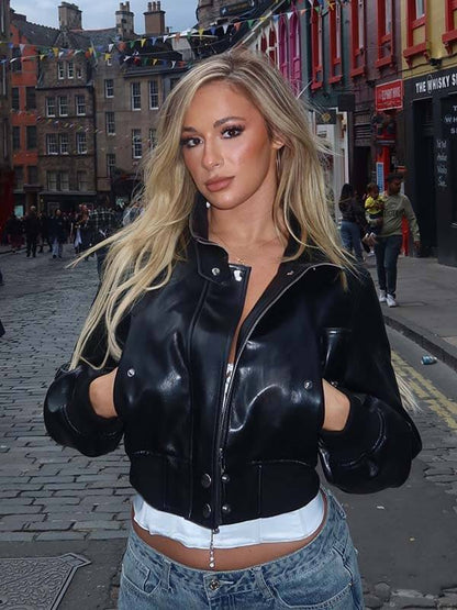 Megan Bayne London 2026 Black Leather Jacket