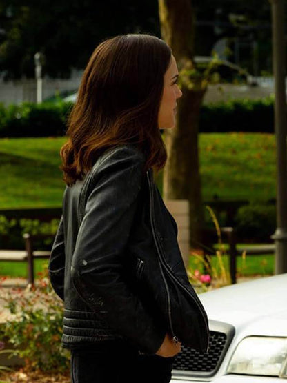 Megan Boone The Blacklist S06 Black Leather Jacket