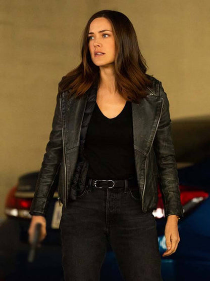 Megan Boone The Blacklist S06 Black Leather Jacket
