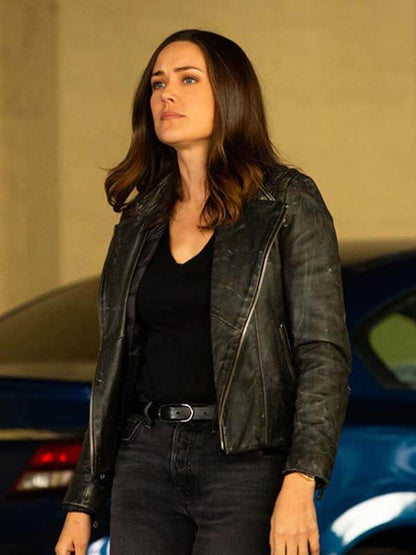 Megan Boone The Blacklist S06 Black Leather Jacket