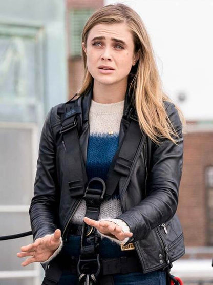 Melissa Roxburgh Manifest Black Leather Jacket