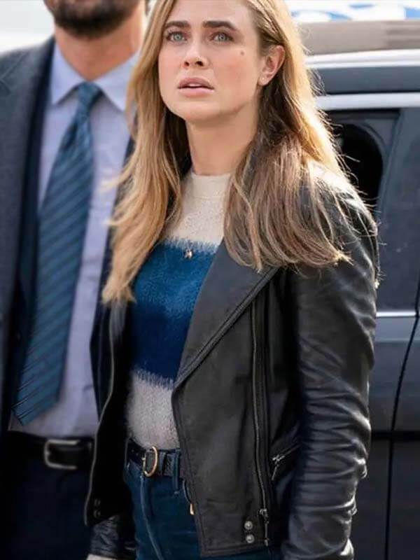 Melissa Roxburgh Manifest Black Leather Jacket