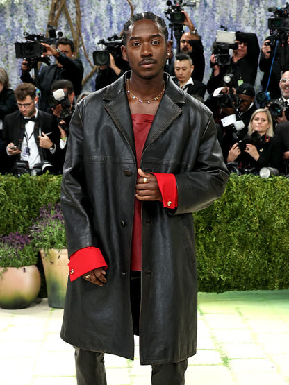 Met Gala 2026 Damson Idris Black Leather Coat