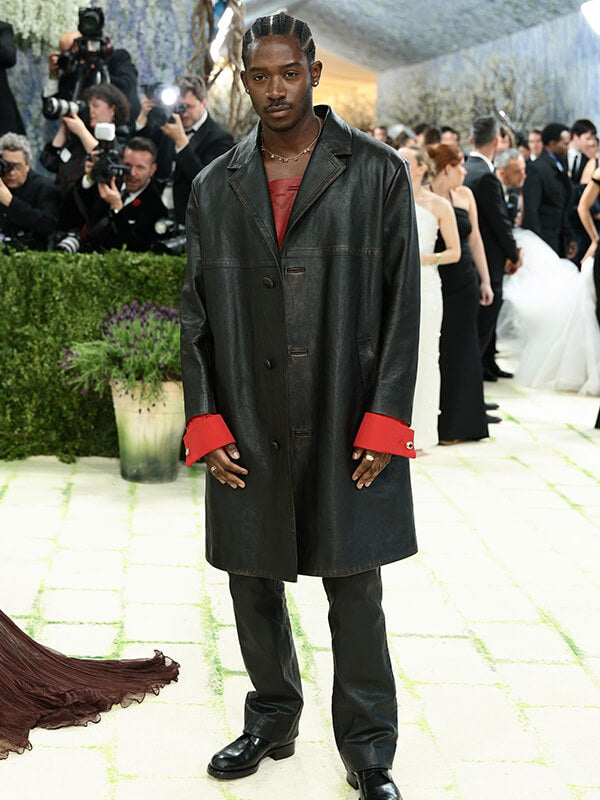 Met Gala 2026 Damson Idris Black Leather Coat