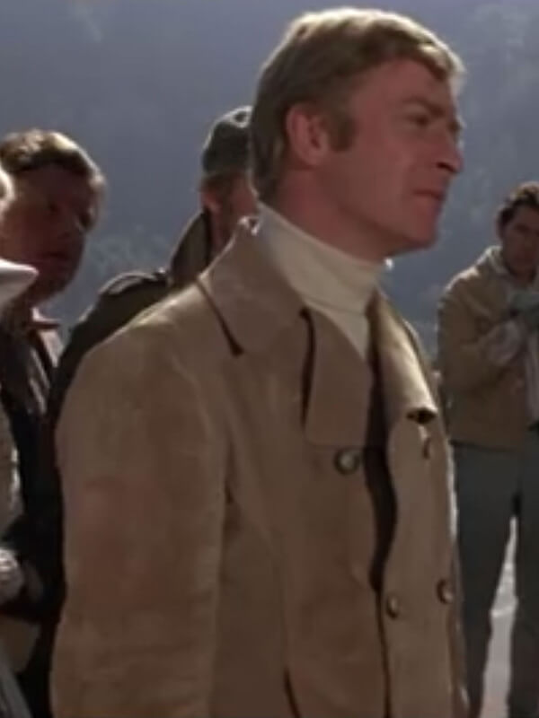 Michael Caine The Italian Job Beige Suede Coat