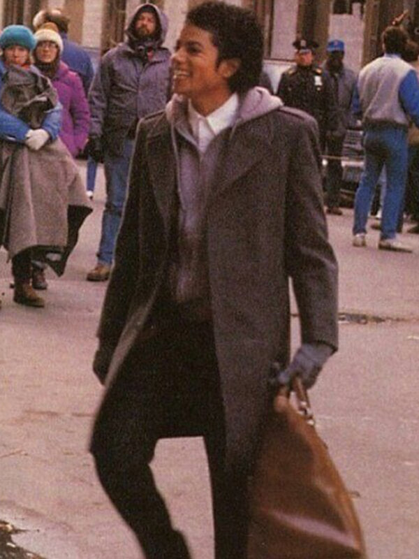 Michael Jackson Classic Grey Wool Coat