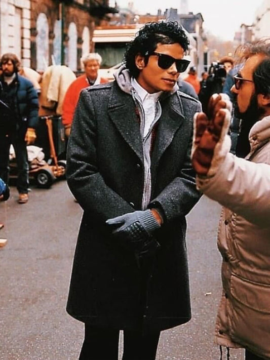Michael Jackson Classic Grey Wool Coat
