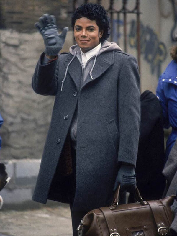 Michael Jackson Classic Grey Wool Coat