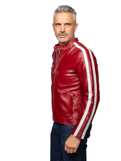 Michael Keaton Need For Speed 2014 Red Leather Jacket