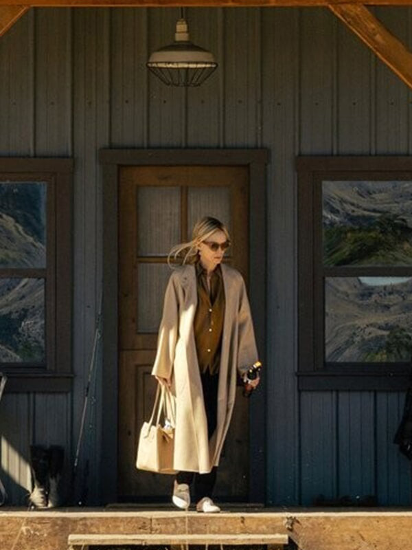 Michelle Pfeiffer The Madison 2026 Beige Wool Coat