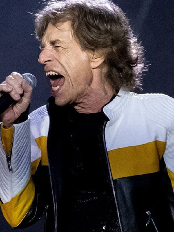 Mick Jagger The Rolling Stones Biker Leather Jacket