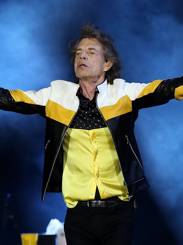 Mick Jagger The Rolling Stones Biker Leather Jacket