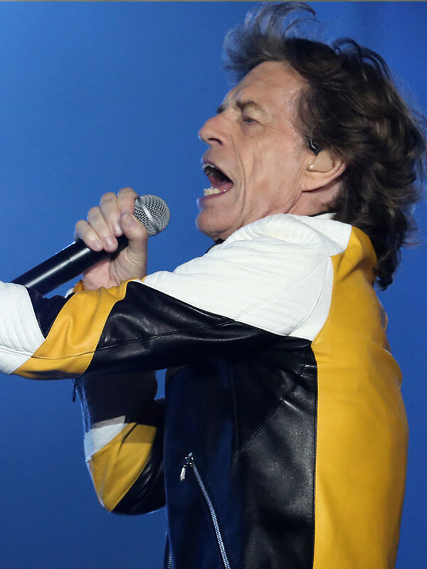 Mick Jagger The Rolling Stones Biker Leather Jacket