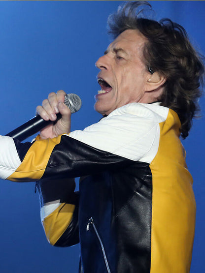 Mick Jagger The Rolling Stones Biker Leather Jacket