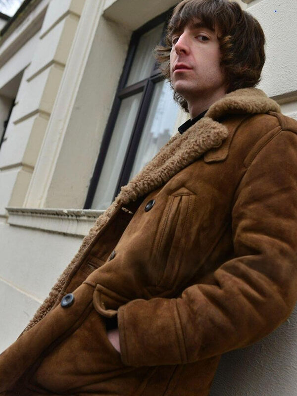 Miles Kane Suede Leather Shearling Coat