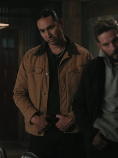 Miles Kittle Marshals S01 Brown Cotton Jacket