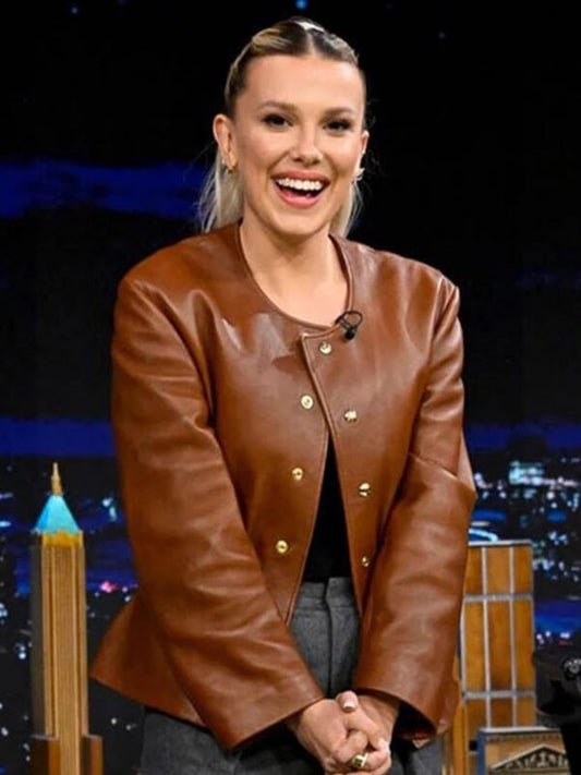Millie Bobby Brown Leather Jacket