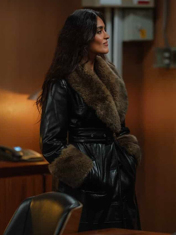 MobLand S01 Seraphina Harrigan Black Shearling Coat