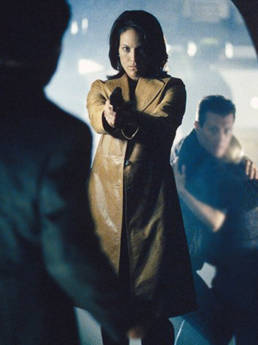 Monica Reyes The X Files S09 Brown Leather Coat