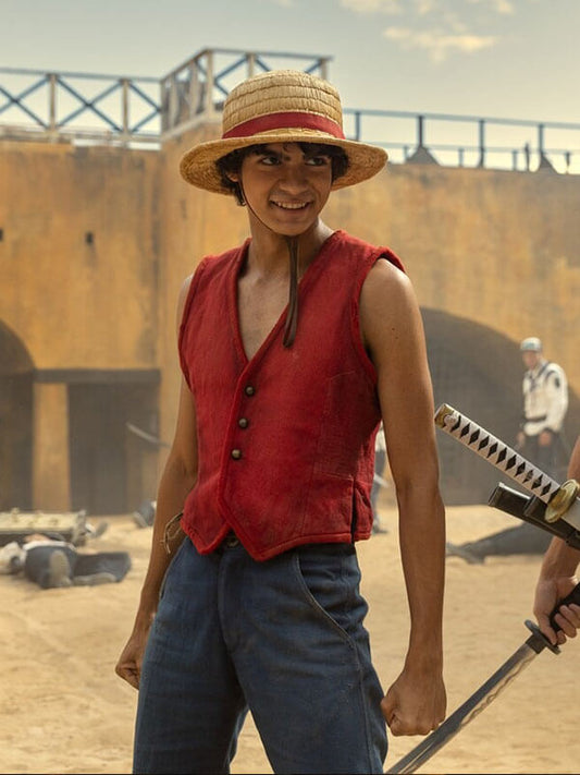 Monkey D. Luffy One Piece S01 Red Suede Vest