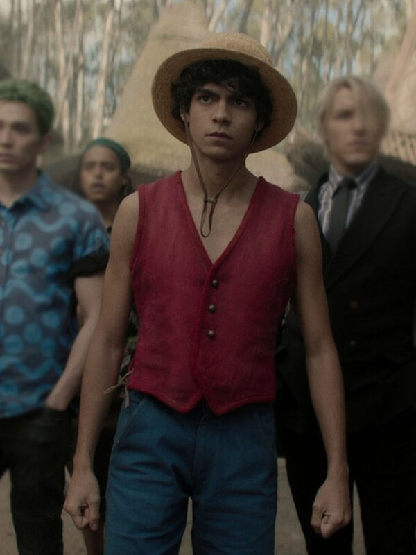 Monkey D. Luffy One Piece S01 Red Suede Vest