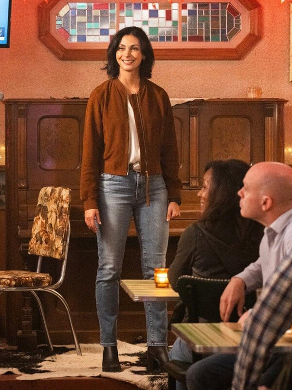 Morena Baccarin Sheriff Country 2025 Suede Jacket