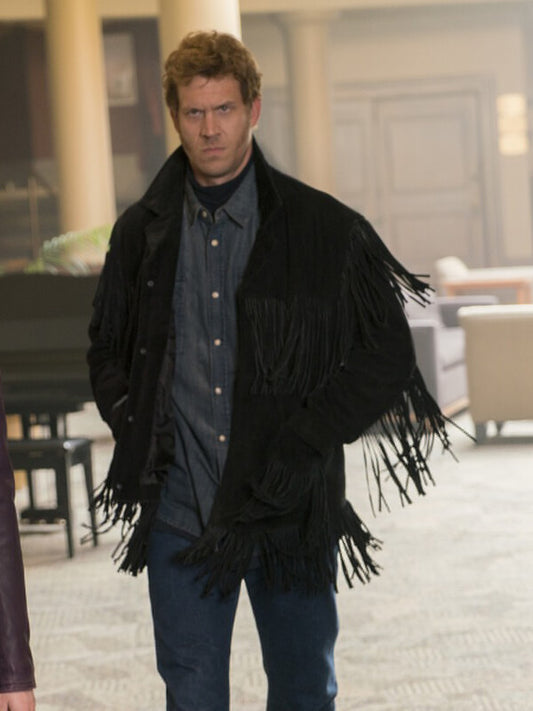 Mr Wrench Fargo S03 Black Suede Fringe Jacket