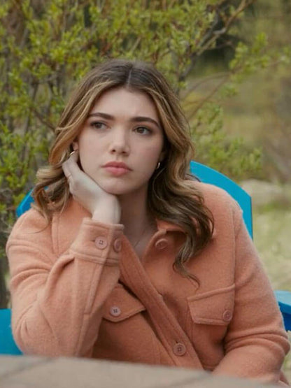 My Life With The Walter Boys Erin Pink Wool Coat