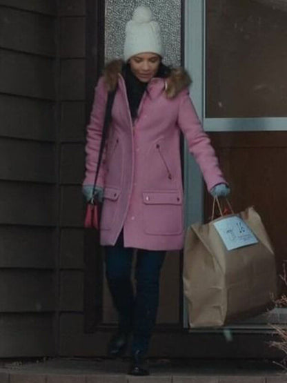 My Life with the Walter Boys Jackie Howard Pink Wool Coat