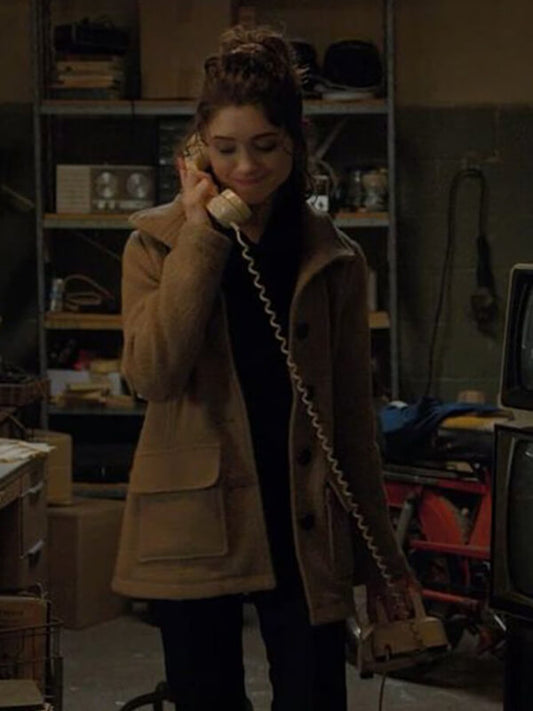 Nancy Wheeler Stranger Things S3 Brown Wool Jacket