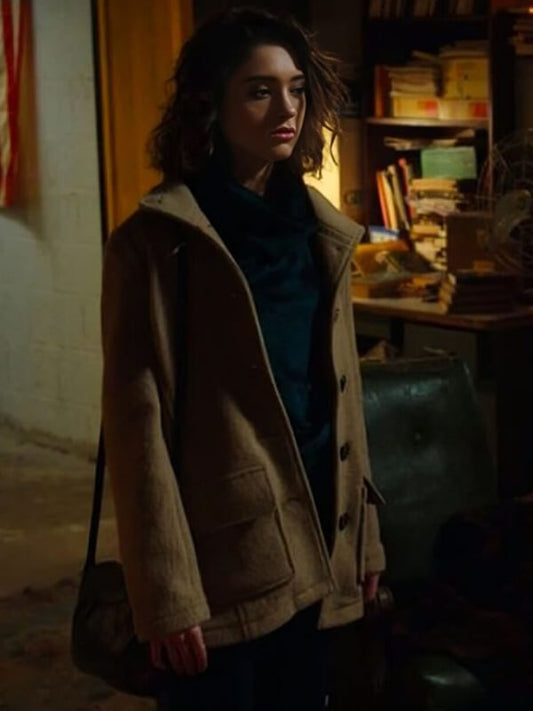 Nancy Wheeler Stranger Things S3 Brown Wool Jacket