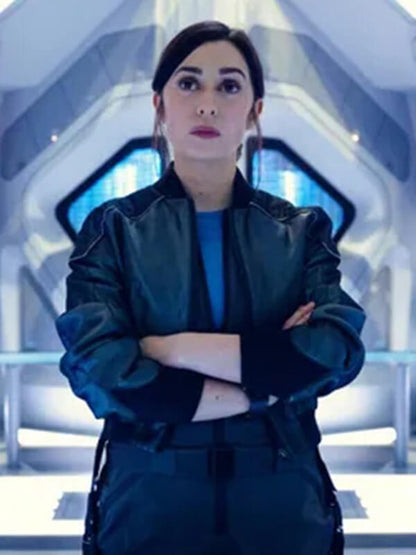 Nanette Cole Black Mirror S07 Bomber Leather Jacket