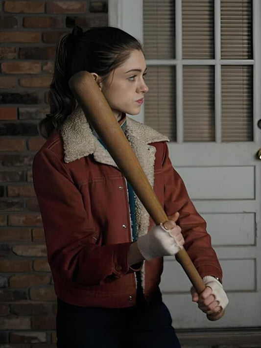 Natalia Dyer Stranger Things Brown Corduroy Jacket