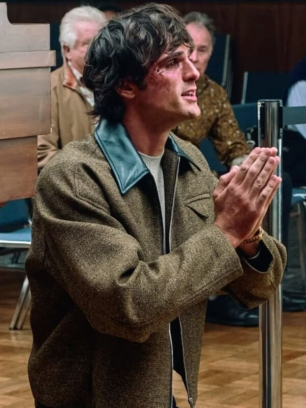 Nate Jacobs Euphoria S03 Brown Wool Jacket