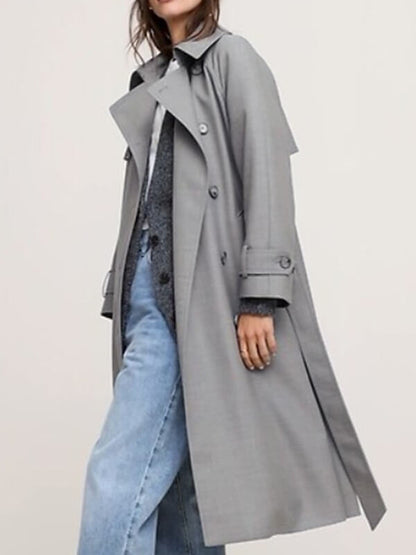 Neagley S01 Renee Birdwhistle Gray Trench Coat
