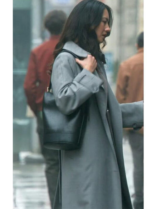 Neagley S01 Renee Birdwhistle Gray Trench Coat