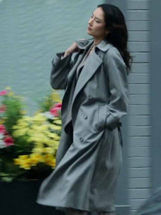 Neagley S01 Renee Birdwhistle Gray Trench Coat