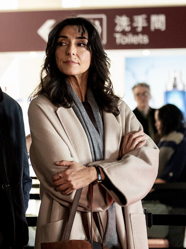 Necar Zadegan CIA 2026 Nikki Reynard Wool Coat
