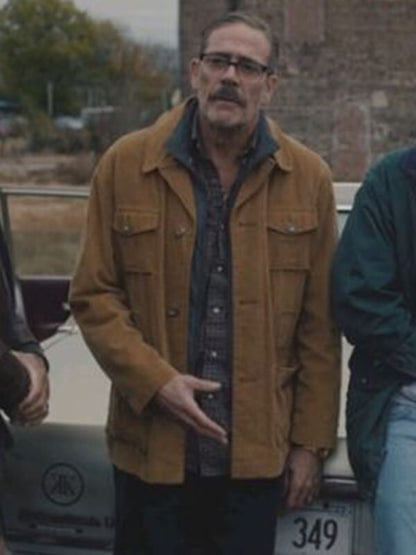 Neighborhood Watch 2025 Jeffrey Dean Morgan Corduroy Coat
